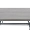Armen Living Illusion Gray Wood Coffee Table with Brushed Stainless Steel Base LCILCOBSGR - alternate 2